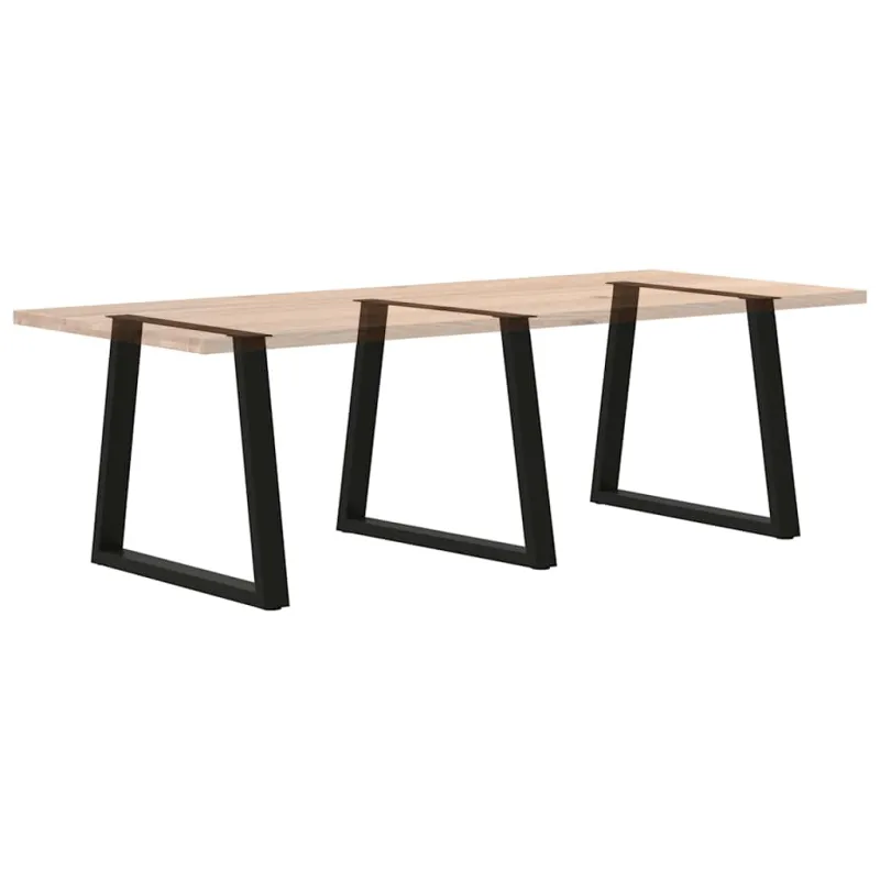 Valgomojo stalo kojos, 3 vnt., juodos, 70x(72-73,3) cm, plienas, V formos
