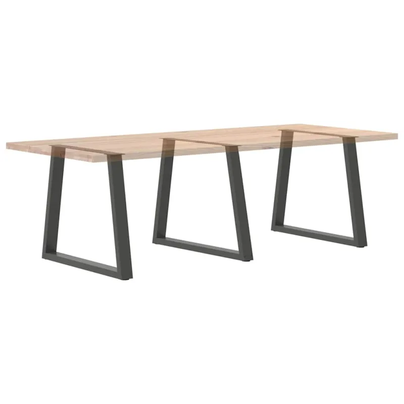 Valgomojo stalo kojos, V formos, 3 vnt., antracito spalvos, 70x(72-73,3) cm, plienas