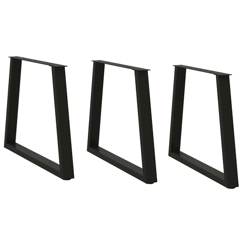 Valgomojo stalo kojos, 3 vnt., juodos, 80x(72-73,3) cm, plienas, V formos