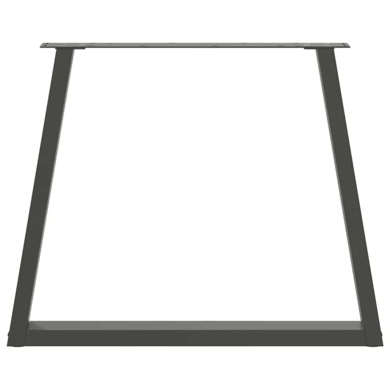 Valgomojo stalo kojos, 3 vnt., antracito spalvos, 80x(72-73,3) cm, plienas, V formos