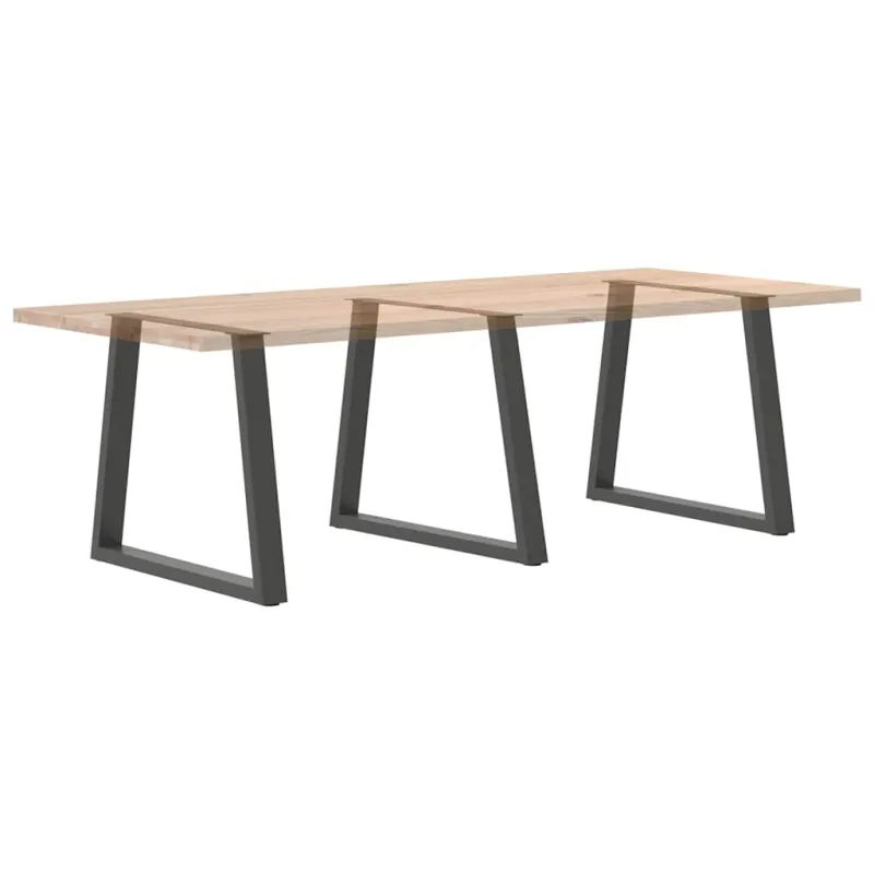 Valgomojo stalo kojos, 3 vnt., antracito spalvos, 80x(72-73,3) cm, plienas, V formos