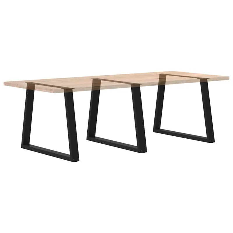 Valgomojo stalo kojos, 3 vnt., juodos, 90x(72-73,3) cm, plienas, V formos