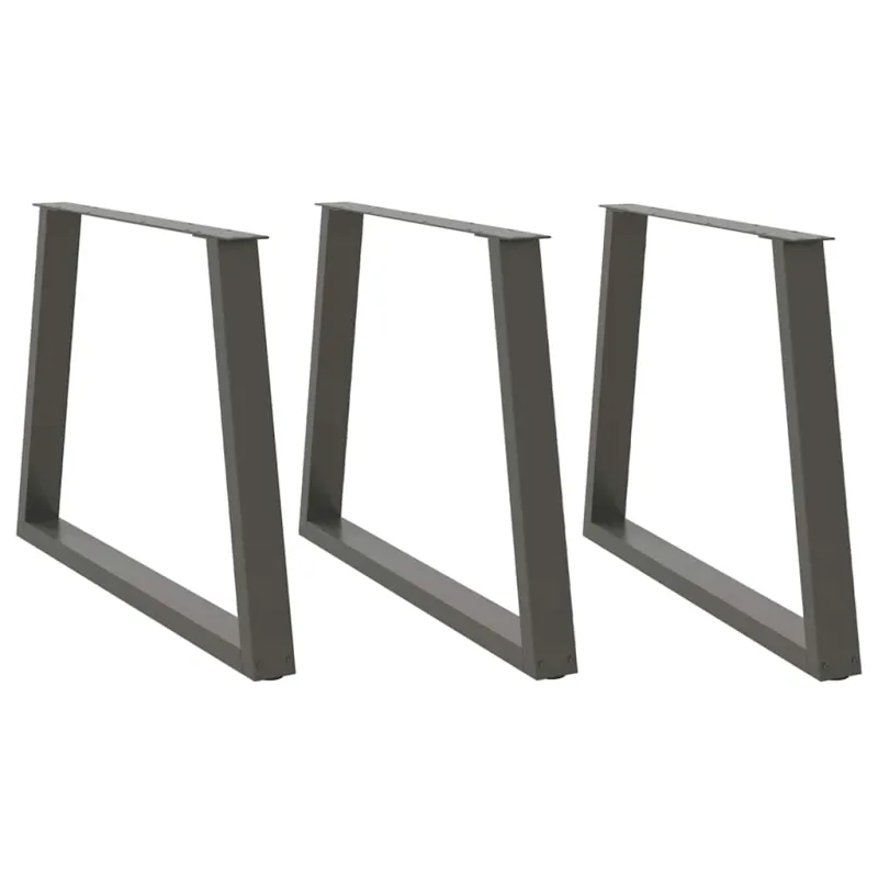 Valgomojo stalo kojos, 3 vnt., antracito spalvos, 90x(72-73,3) cm, plienas