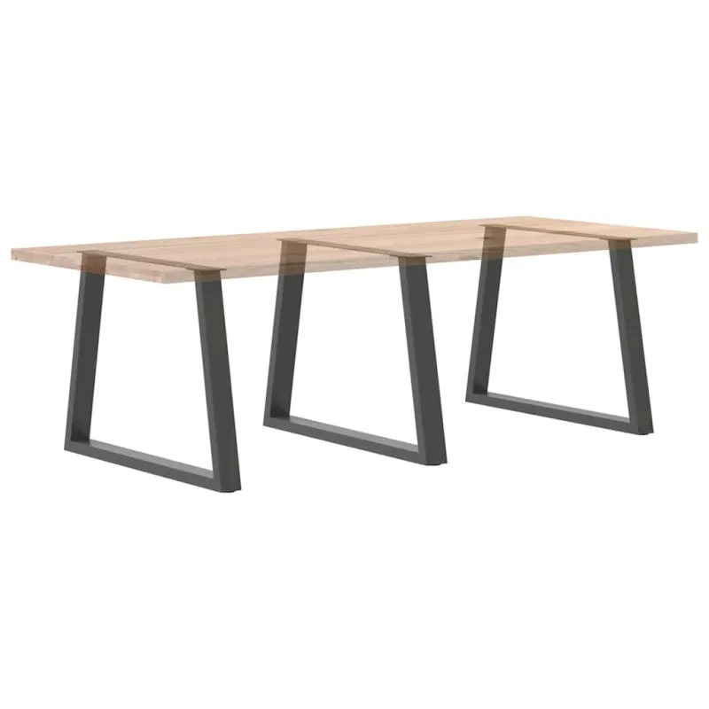 Valgomojo stalo kojos, V formos, 3 vnt., antracito spalvos, 100x(72-73,3) cm, plienas