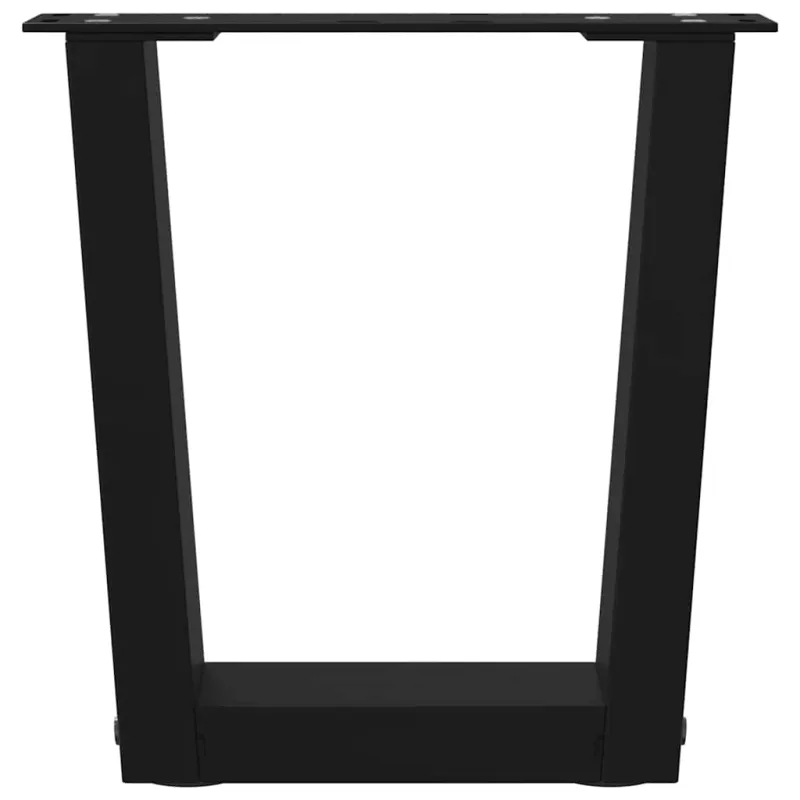 Kavos staliuko kojelės, V formos, 2 vnt., juodos, 30x(30-31,3) cm, plienas