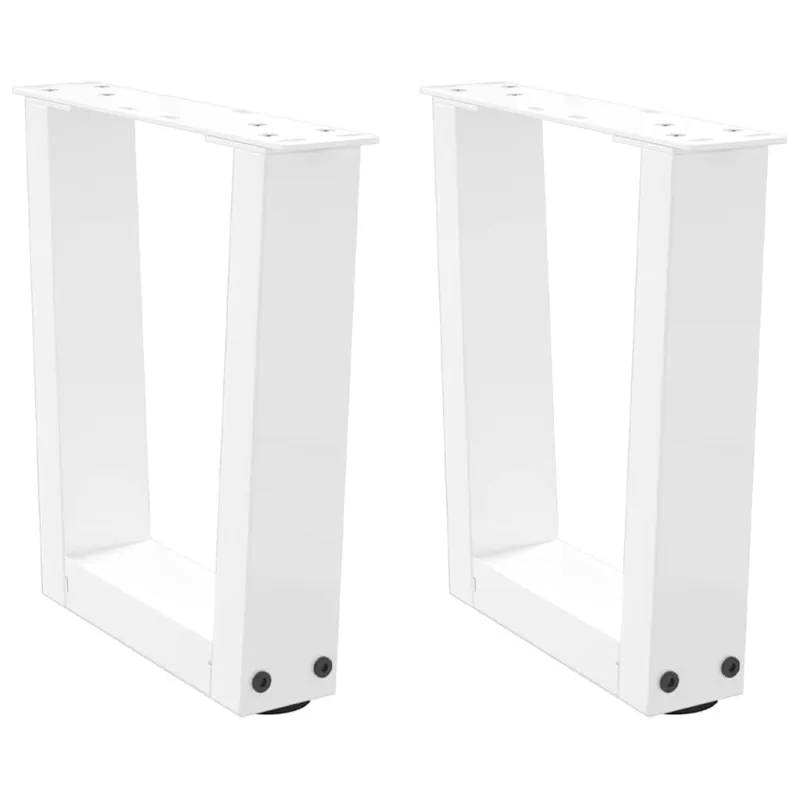 Kavos staliuko kojelės, V formos, 2 vnt., baltos, 30x(30-31,3) cm, plienas