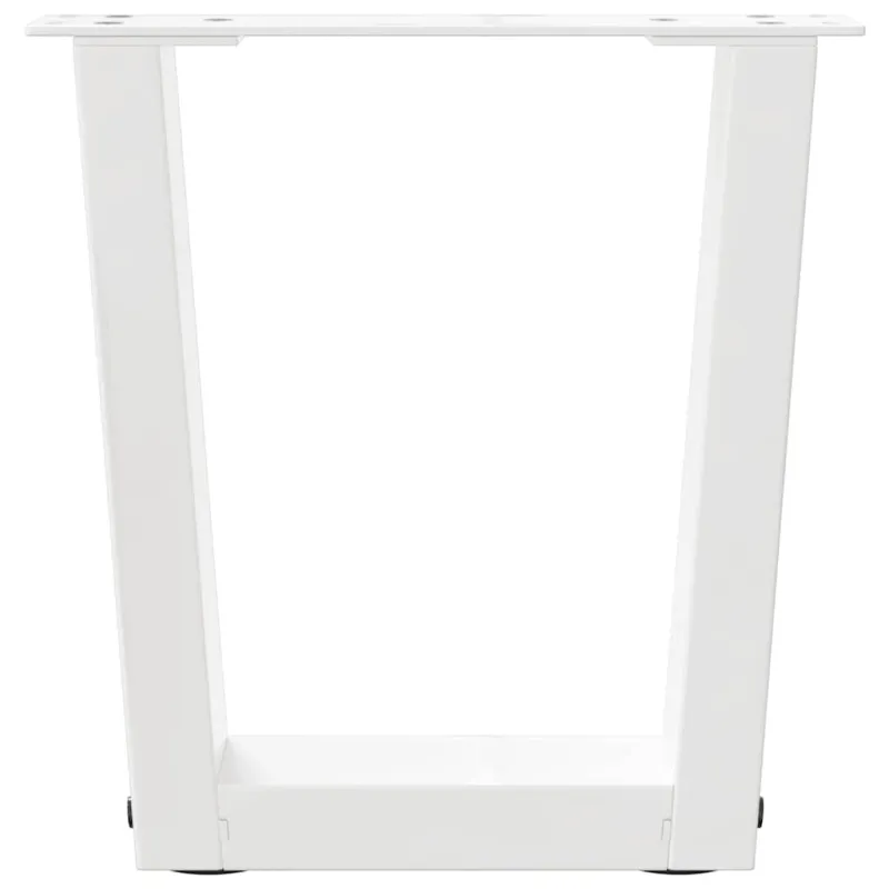 Kavos staliuko kojelės, V formos, 2 vnt., baltos, 30x(30-31,3) cm, plienas