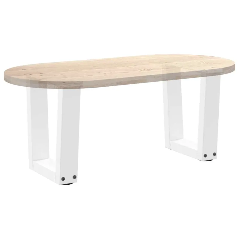 Kavos staliuko kojelės, V formos, 2 vnt., baltos, 30x(30-31,3) cm, plienas