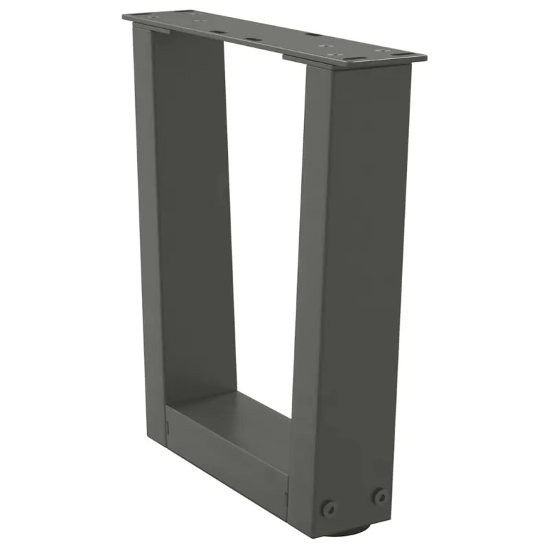 Kavos staliuko kojelės, V formos, 2 vnt., antracito spalvos, 30x(30-31,3) cm, plienas