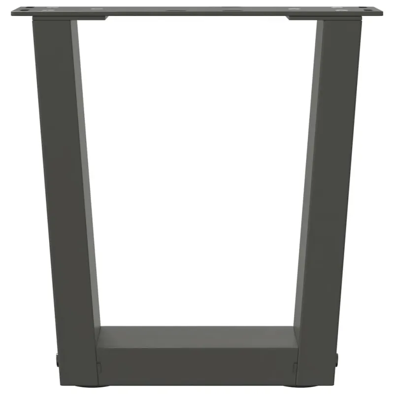Kavos staliuko kojelės, V formos, 2 vnt., antracito spalvos, 30x(30-31,3) cm, plienas
