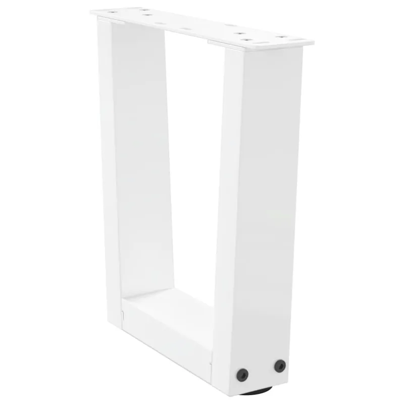 Kavos staliuko kojelės, V formos, 2 vnt., baltos, 40x(30-31,3) cm, plienas
