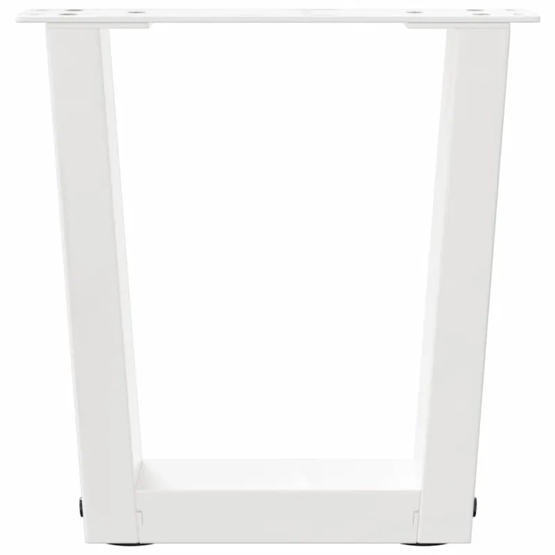 Kavos staliuko kojelės, V formos, 2 vnt., baltos, 40x(30-31,3) cm, plienas
