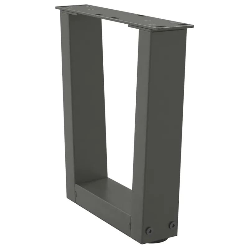 Kavos staliuko kojelės, V formos, 2 vnt., antracito spalvos, 40x(30-31,3) cm, plienas