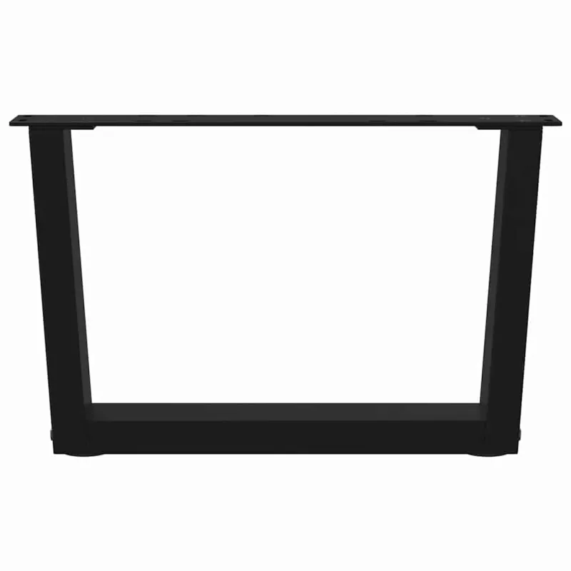 Kavos staliuko kojelės, V formos, 2 vnt., juodos, 50x(30-31,3) cm, plienas