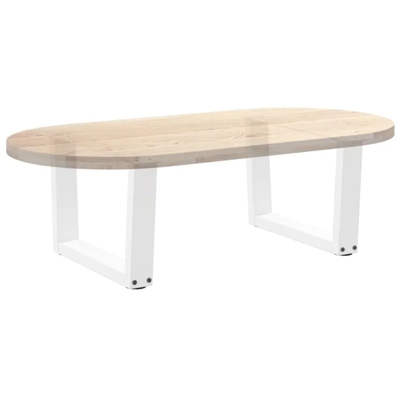 Kavos staliuko kojelės, V formos, 2 vnt., baltos, 50x(30-31,3) cm, plienas
