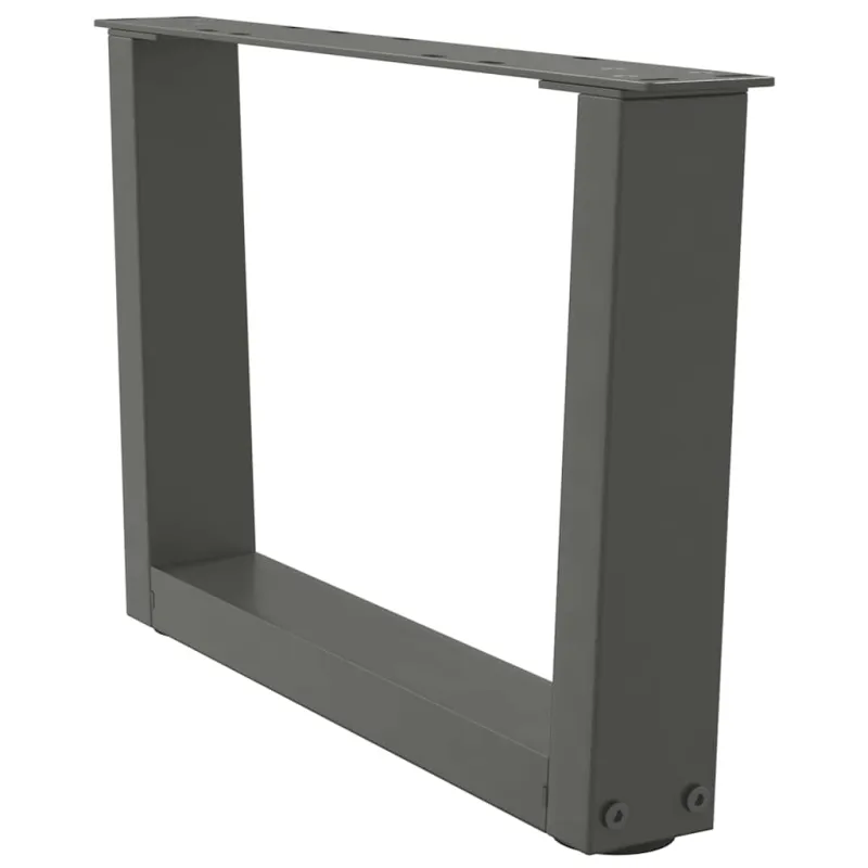 Kavos staliuko kojelės, V formos, 2 vnt., antracito spalvos, 50x(30-31,3) cm, plienas