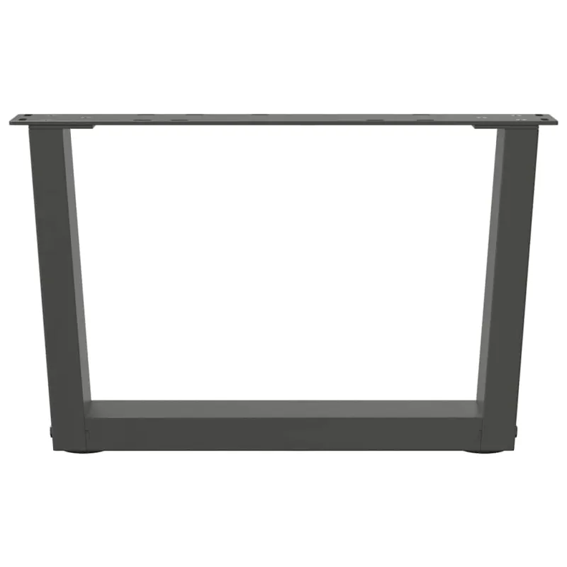 Kavos staliuko kojelės, V formos, 2 vnt., antracito spalvos, 50x(30-31,3) cm, plienas