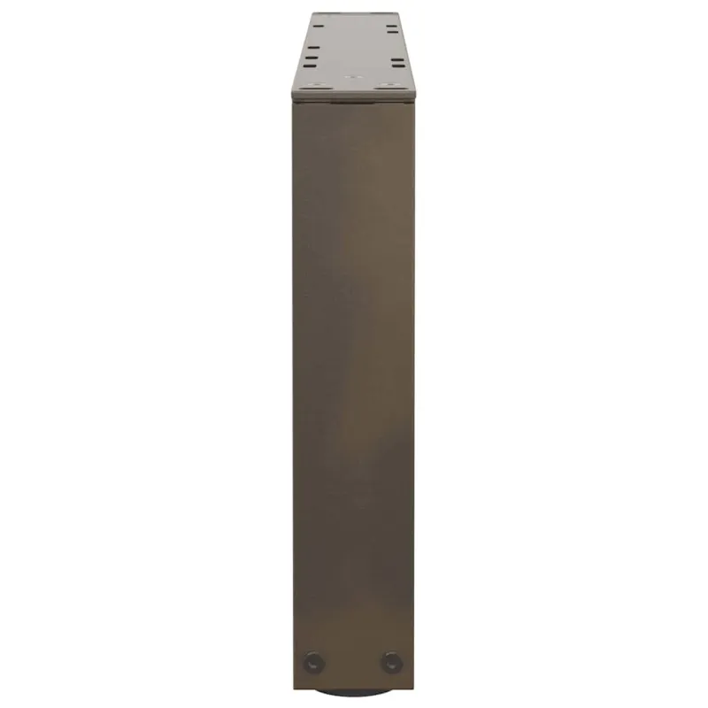 Kavos staliuko kojelės, V formos, 2 vnt., natūralus plienas, 50x(30-31,3) cm, plienas