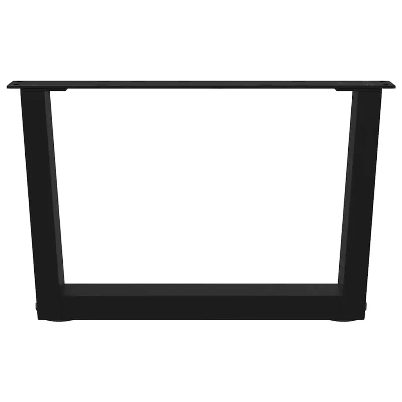 Kavos staliuko kojelės, V formos, 2 vnt., juodos, 60x(30-31,3) cm, plienas