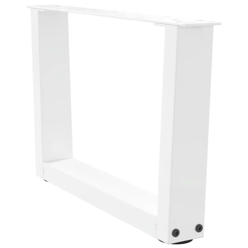 Kavos staliuko kojelės, V formos, 2 vnt., baltos, 60x(30-31,3) cm, plienas