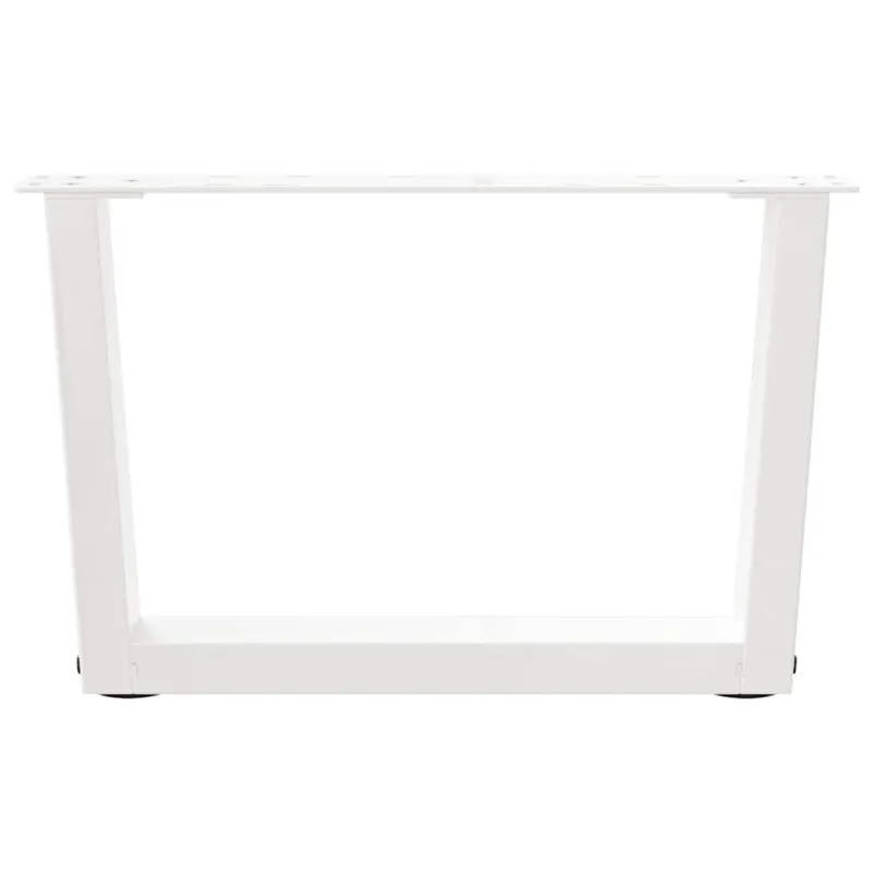 Kavos staliuko kojelės, V formos, 2 vnt., baltos, 60x(30-31,3) cm, plienas
