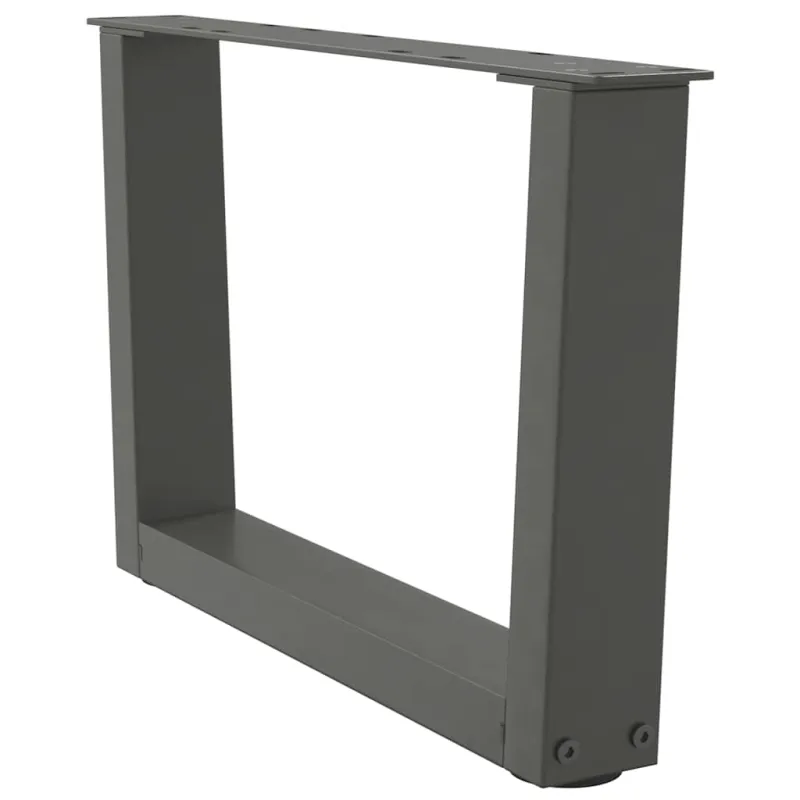 Kavos staliuko kojelės, V formos, 2 vnt., antracito spalvos, 60x(30-31,3) cm, plienas