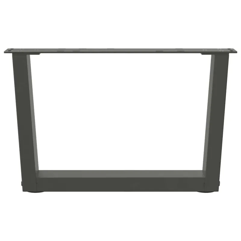 Kavos staliuko kojelės, V formos, 2 vnt., antracito spalvos, 60x(30-31,3) cm, plienas