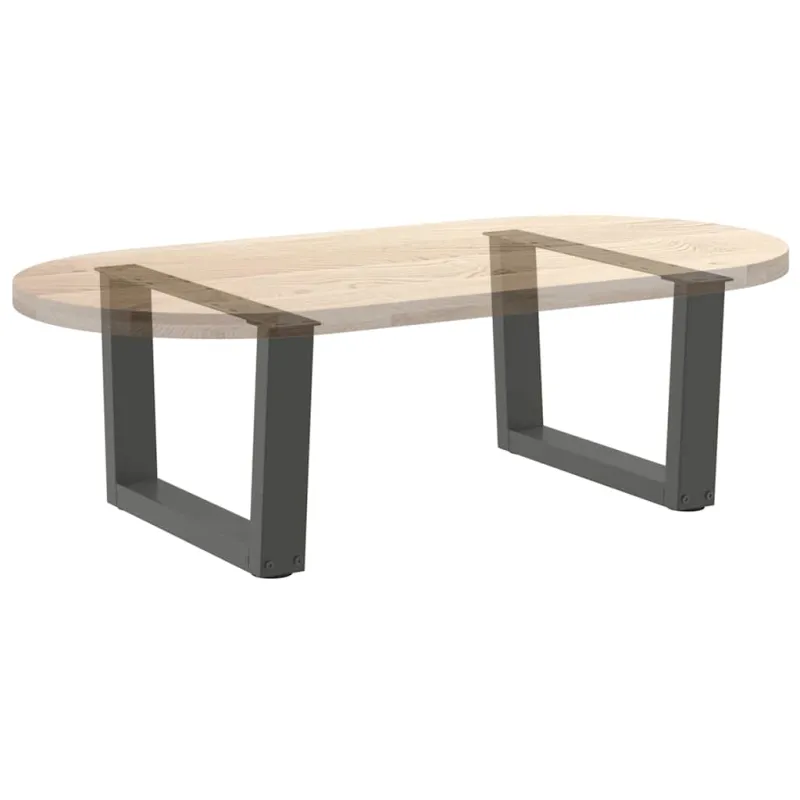 Kavos staliuko kojelės, V formos, 2 vnt., antracito spalvos, 60x(30-31,3) cm, plienas