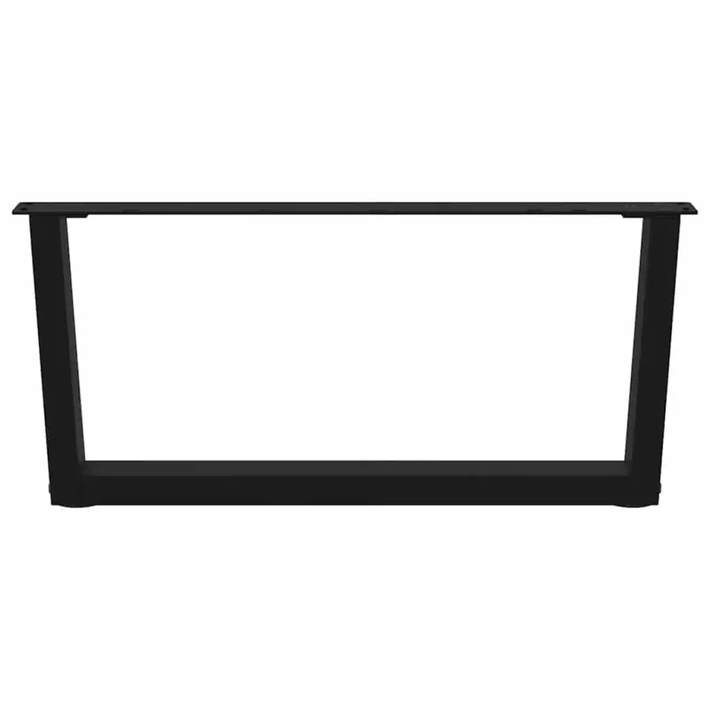 Kavos staliuko kojelės, V formos, 2 vnt., juodos, 70x(30-31,3) cm, plienas