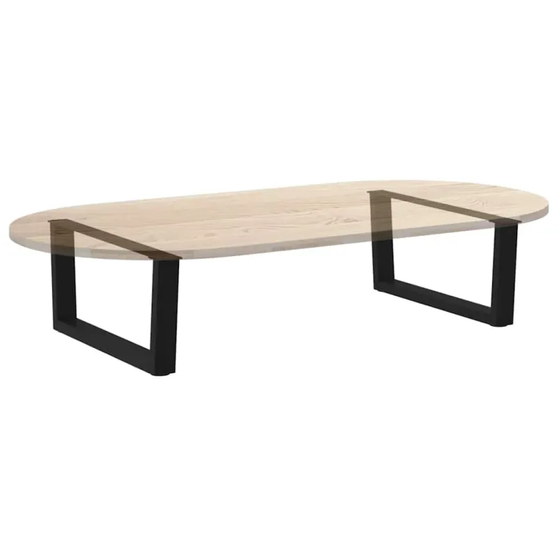 Kavos staliuko kojelės, V formos, 2 vnt., juodos, 70x(30-31,3) cm, plienas