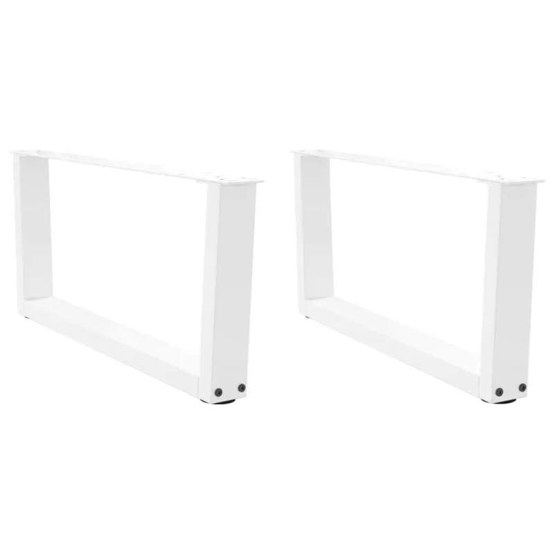 Kavos staliuko kojelės, V formos, 2 vnt., baltos, 70x(30-31,3) cm, plienas