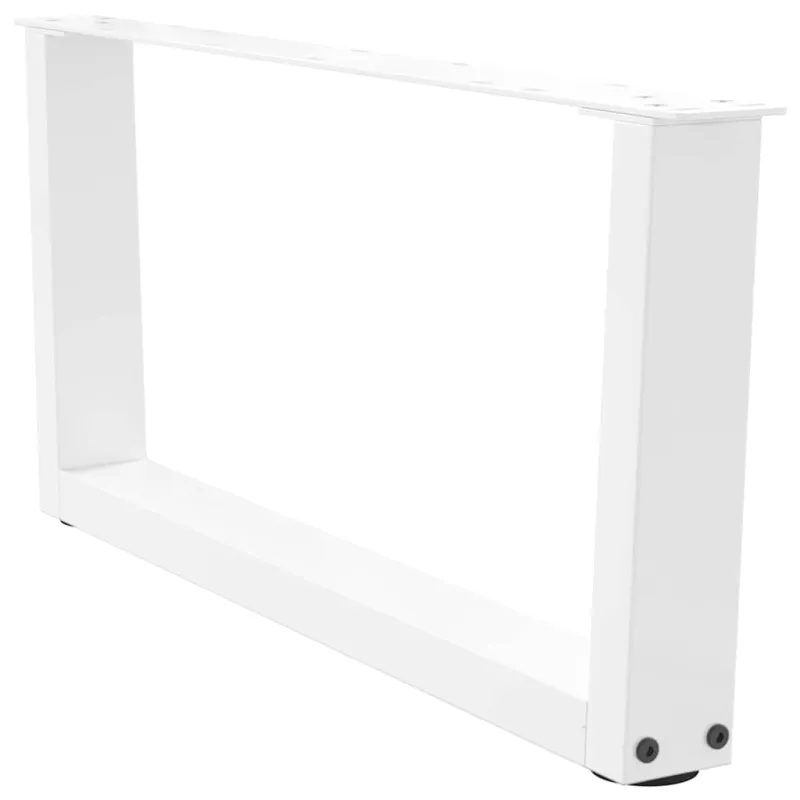 Kavos staliuko kojelės, V formos, 2 vnt., baltos, 70x(30-31,3) cm, plienas
