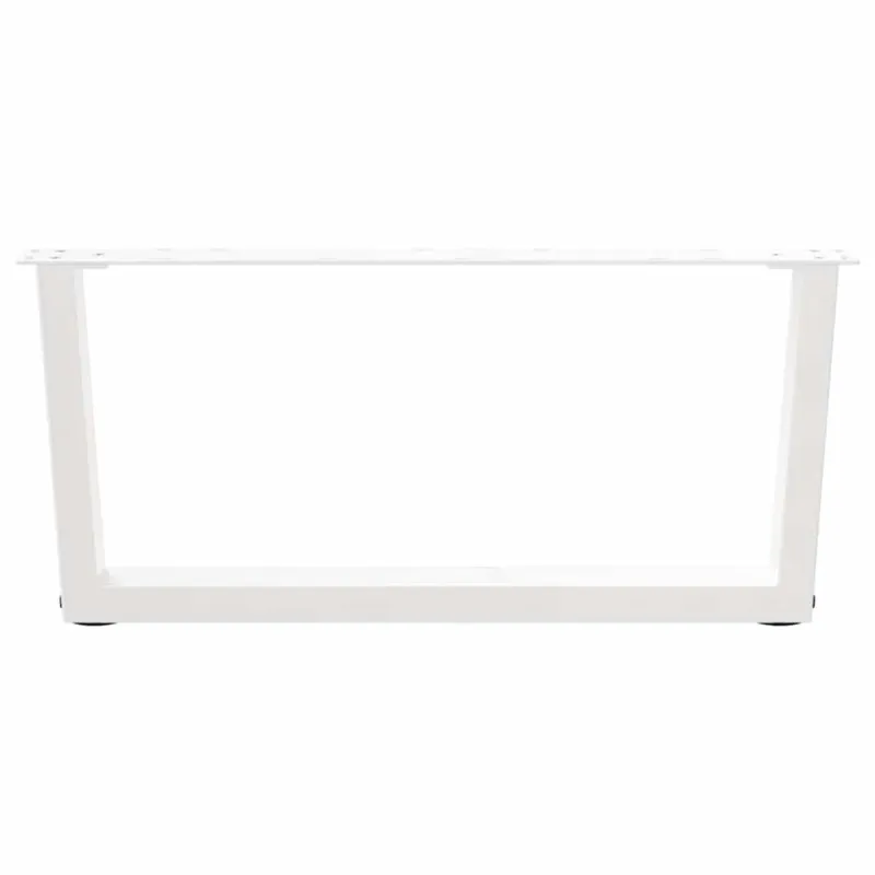 Kavos staliuko kojelės, V formos, 2 vnt., baltos, 70x(30-31,3) cm, plienas