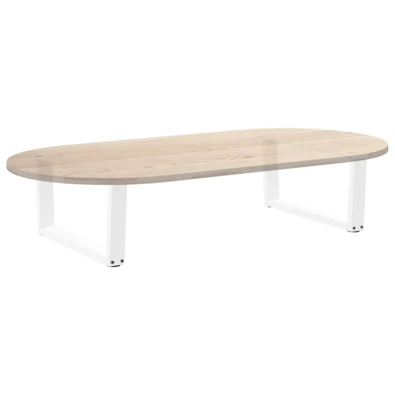 Kavos staliuko kojelės, V formos, 2 vnt., baltos, 70x(30-31,3) cm, plienas