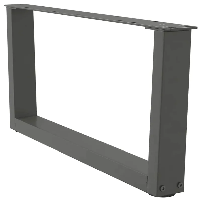 Kavos staliuko kojelės, V formos, 2 vnt., antracito spalvos, 70x(30-31,3) cm, plienas