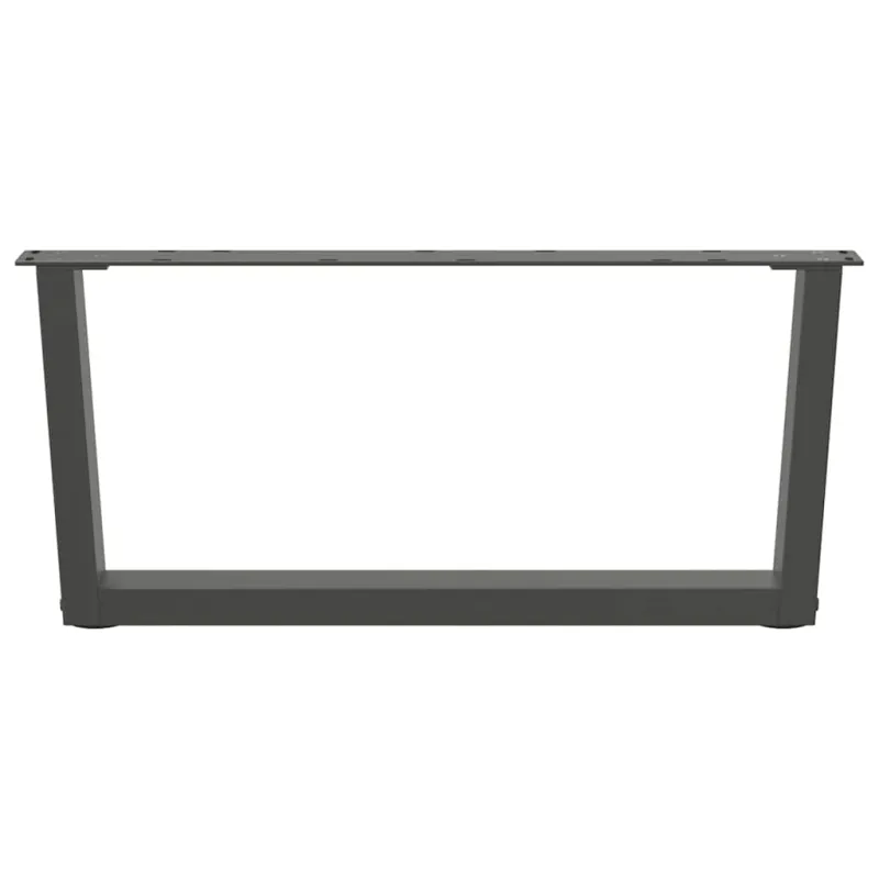 Kavos staliuko kojelės, V formos, 2 vnt., antracito spalvos, 70x(30-31,3) cm, plienas