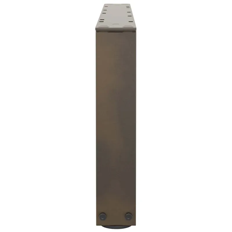 Kavos staliuko kojelės, V formos, 2 vnt., natūralus plienas, 70x(30-31,3) cm, plienas