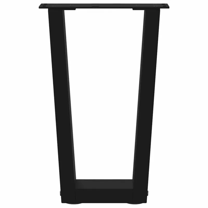 Kavos staliuko kojelės, V formos, 2 vnt., juodos, 28x(42-43,3) cm, plienas