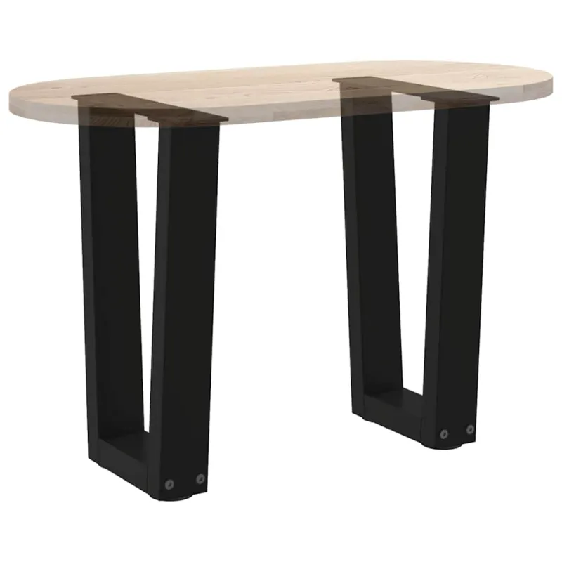Kavos staliuko kojelės, V formos, 2 vnt., juodos, 28x(42-43,3) cm, plienas