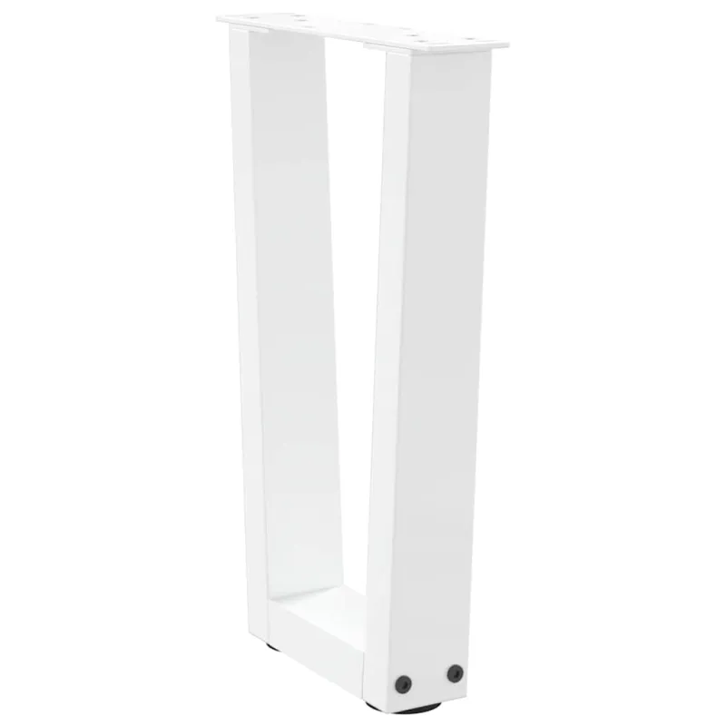 Kavos staliuko kojelės, V formos, 2 vnt., baltos, 28x(42-43,3) cm, plienas