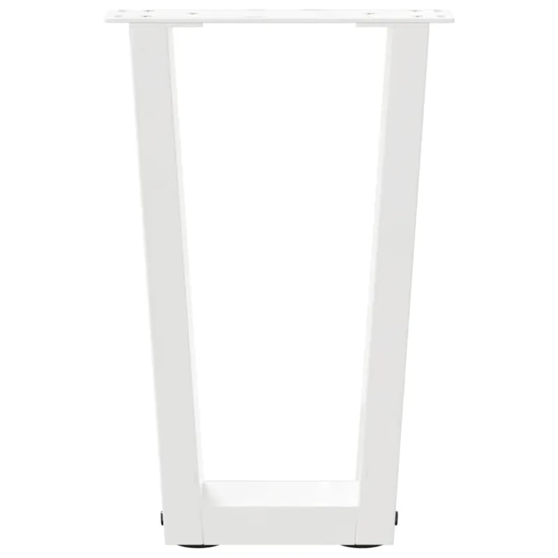 Kavos staliuko kojelės, V formos, 2 vnt., baltos, 28x(42-43,3) cm, plienas