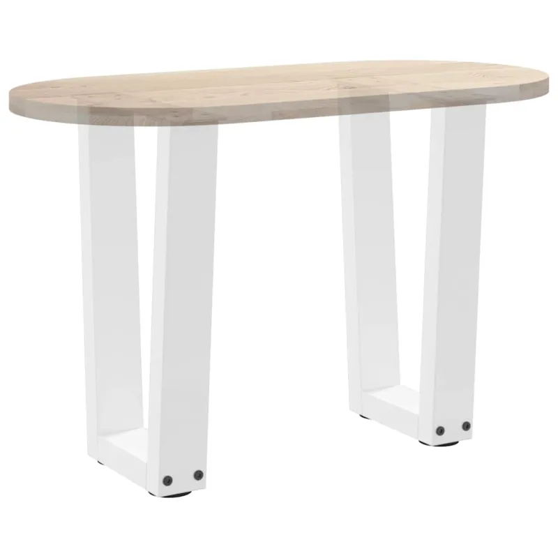 Kavos staliuko kojelės, V formos, 2 vnt., baltos, 38x(42-43,3) cm, plienas