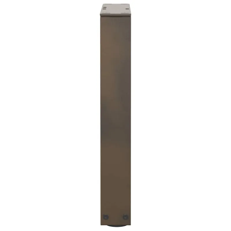 Kavos staliuko kojelės, V formos, 2 vnt., natūralus plienas, 38x(42-43,3) cm, plienas