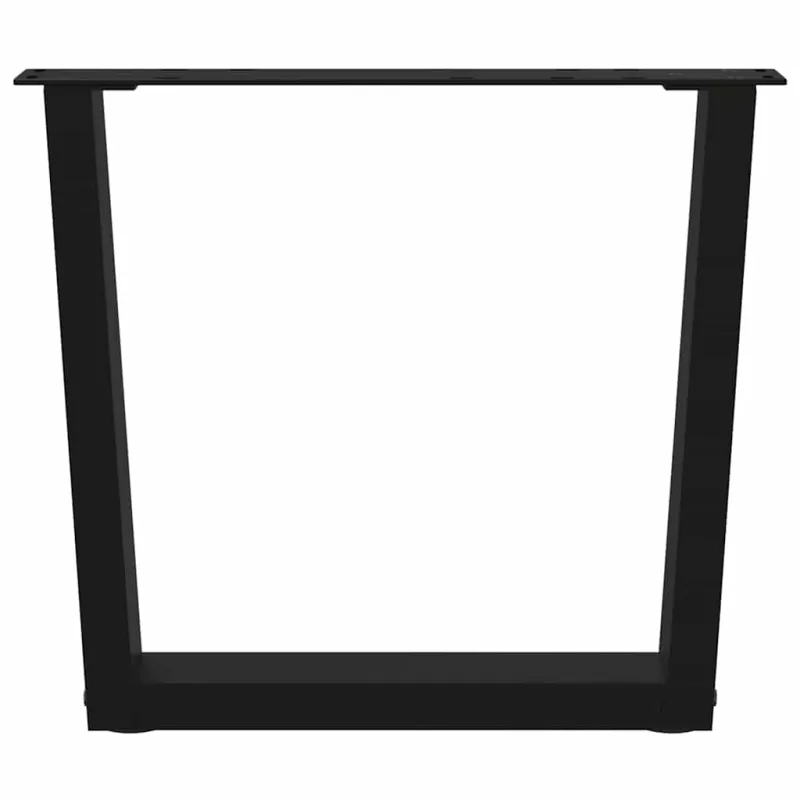 Kavos staliuko kojelės, V formos, 2 vnt., juodos, 50x(42-43,3) cm, plienas