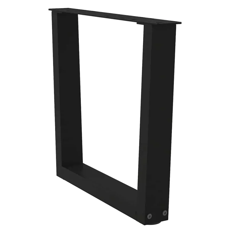 Kavos staliuko kojelės, V formos, 2 vnt., juodos, 50x(42-43,3) cm, plienas