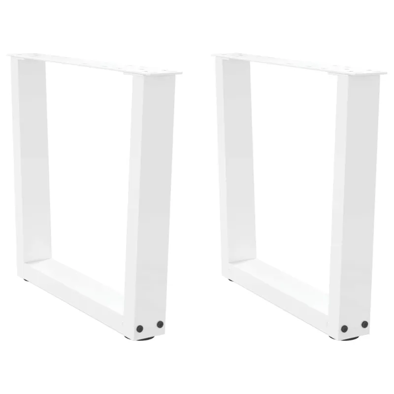 Kavos staliuko kojelės, V formos, 2 vnt., baltos, 50x(42-43,3) cm, plienas