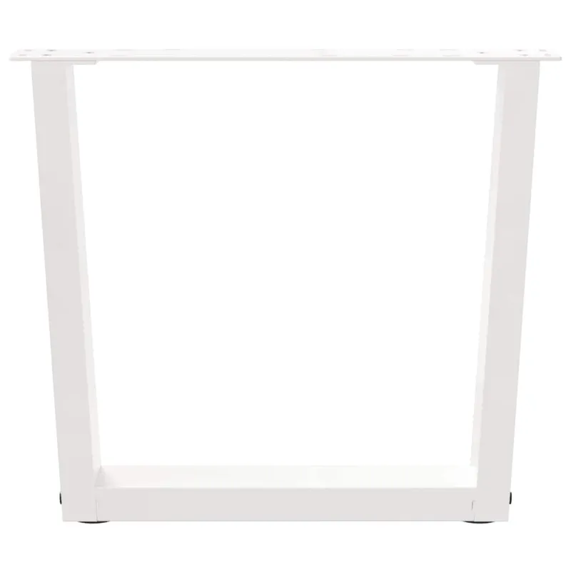 Kavos staliuko kojelės, V formos, 2 vnt., baltos, 50x(42-43,3) cm, plienas