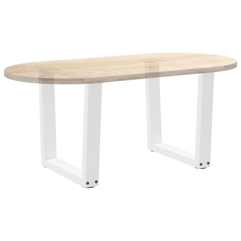 Kavos staliuko kojelės, V formos, 2 vnt., baltos, 50x(42-43,3) cm, plienas