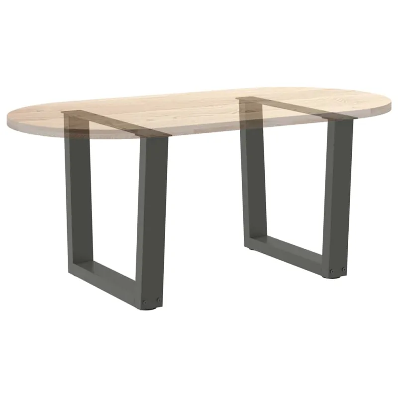 Kavos staliuko kojelės, V formos, 2 vnt., antracito spalvos, 50x(42-43,3) cm, plienas