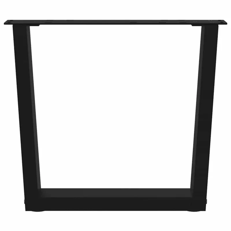 Kavos staliuko kojelės, V formos, 2 vnt., juodos, 60x(42-43,3) cm, plienas